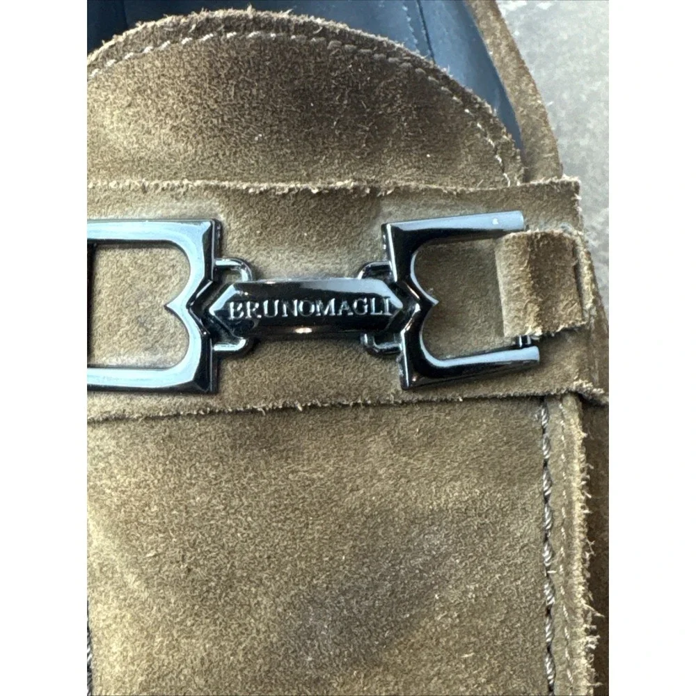Bruno Magli Taso Bit Loafers Brown Suede 9M
